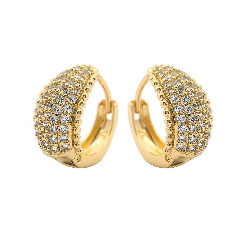 Opulent Curve Hoops - Gold