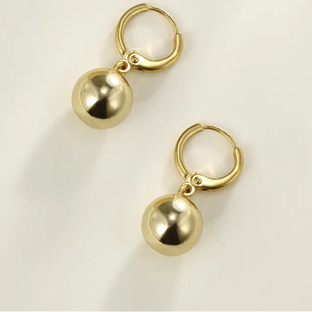 Simple Style Gold Plated Drop Earring
