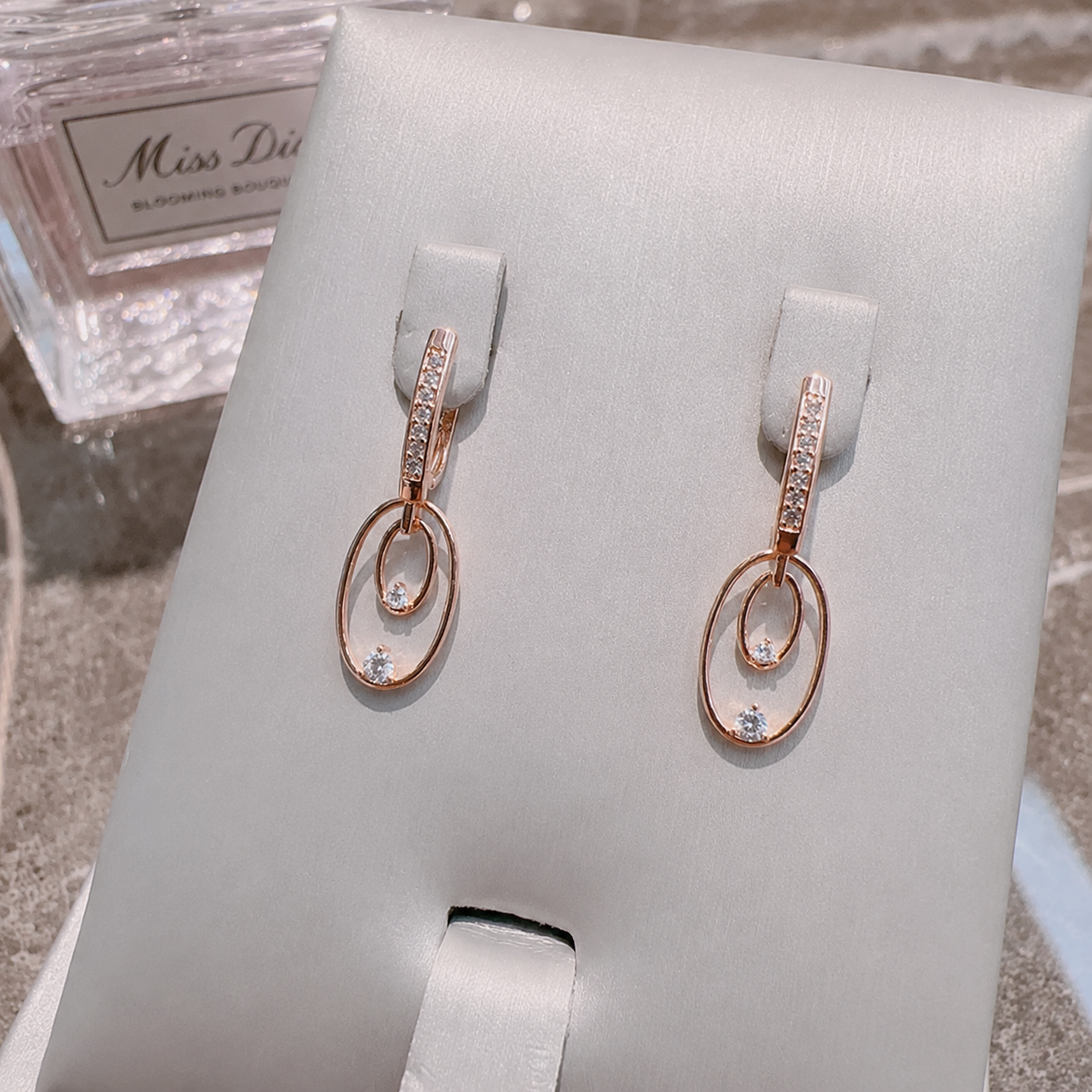 Premium Rose Gold Geometric Earrings