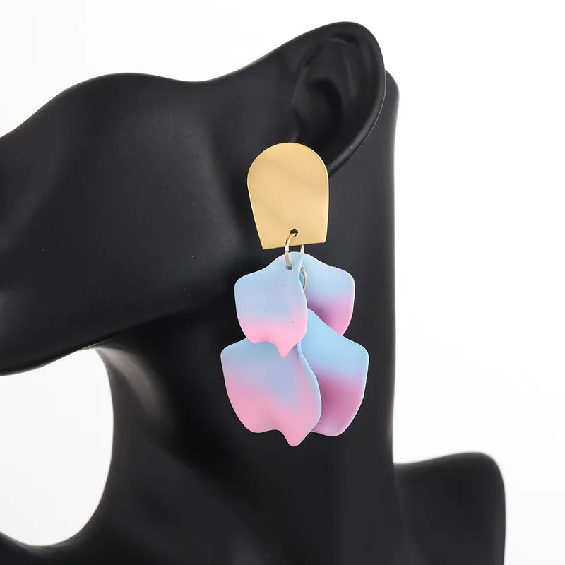 Petal Earrings - Pink Blue