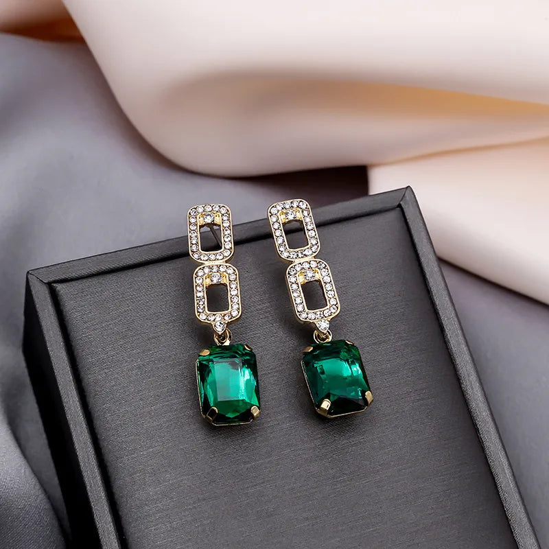 Rhinestones Drop Earrings