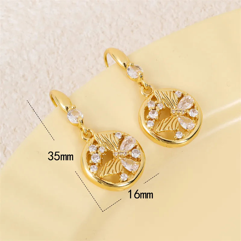 Golden Monarch Earrings - Gold Plated