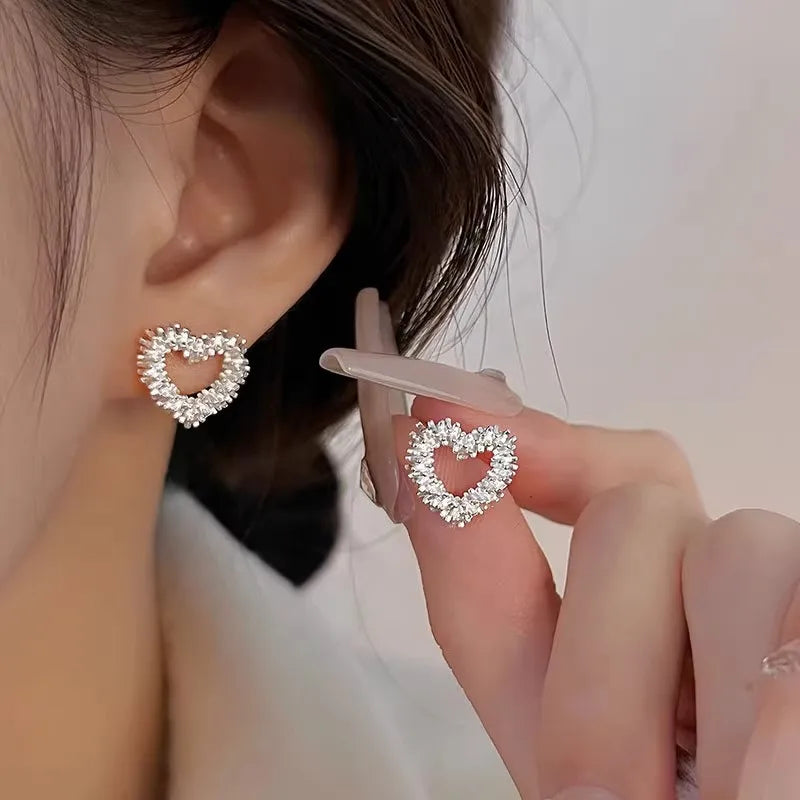Eternal Spark Heart Studs