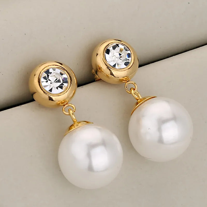 Seoul Pearl Gold Plated Drop Earring