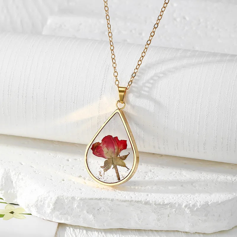 Resin Pendant - A Blooming Pink Blossom