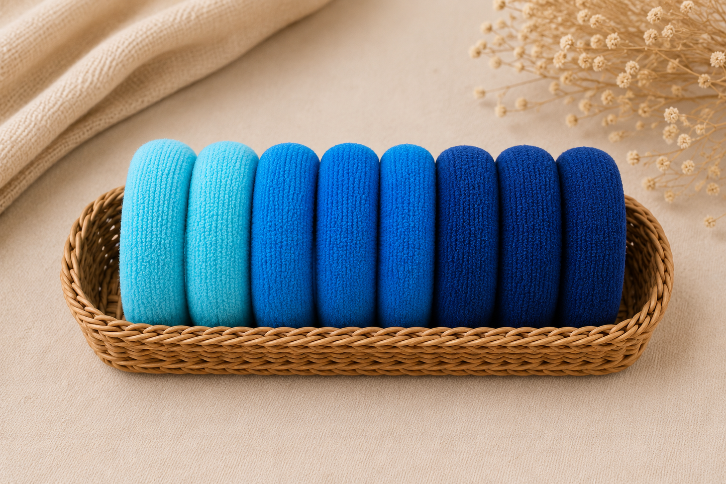 Blue color - Rubber Band set of 8