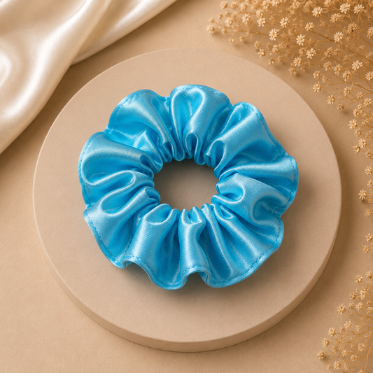 Sky Mist Satin Scrunchie (one piece)