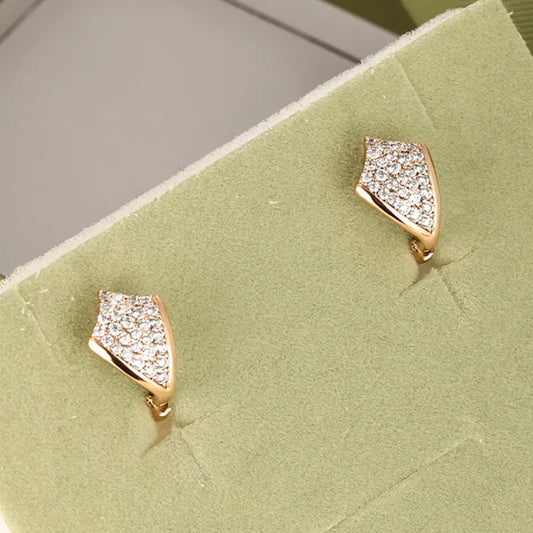 Radiant Crest Gold-Plated Studs