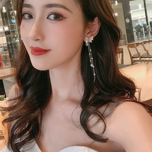 Korean Butterfly Lilac earrings