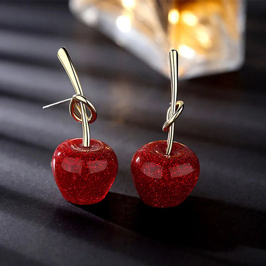 Cherry Fruit Ear Studs