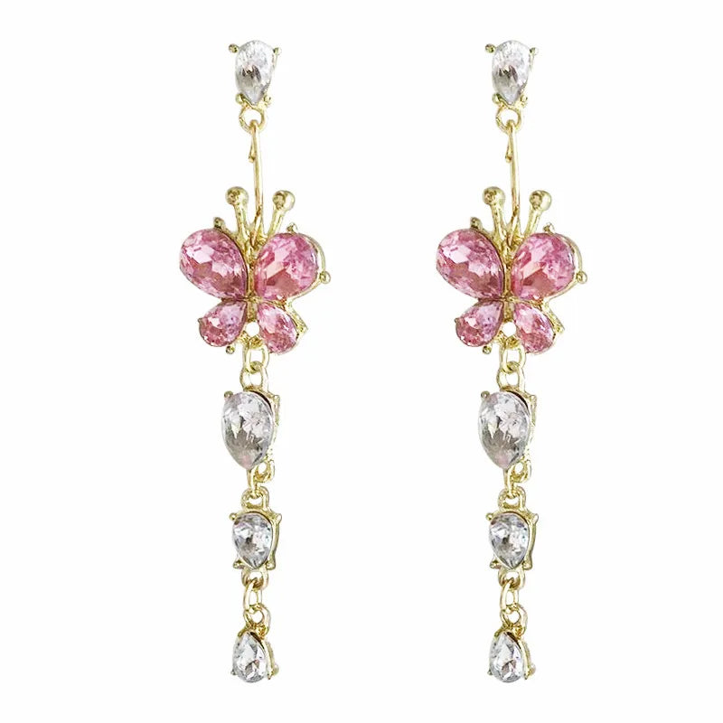 K- Style Butterfly Drop Earrings