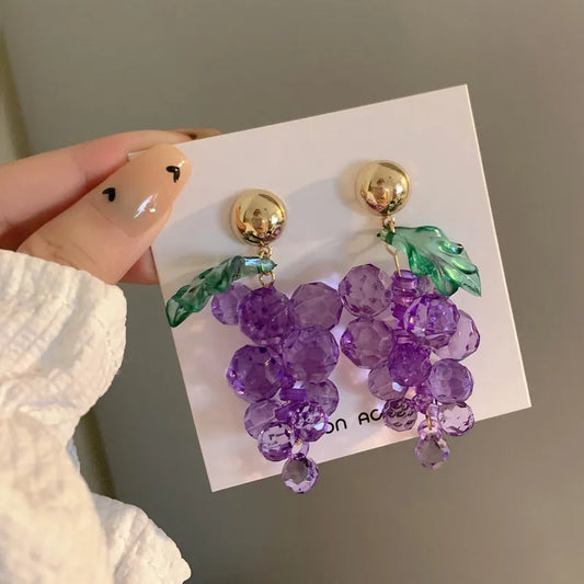 Grape fruit earring