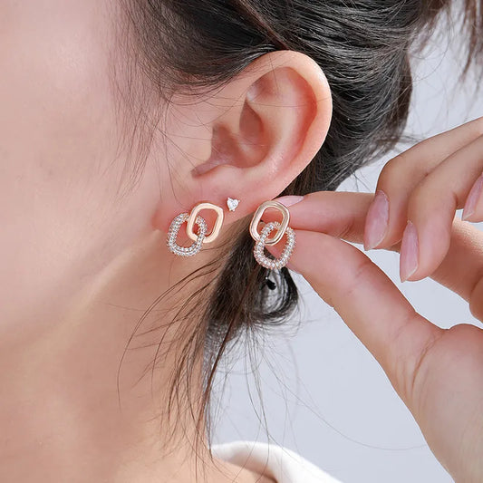 Luxe Knot Spark Studs - Gold Plated