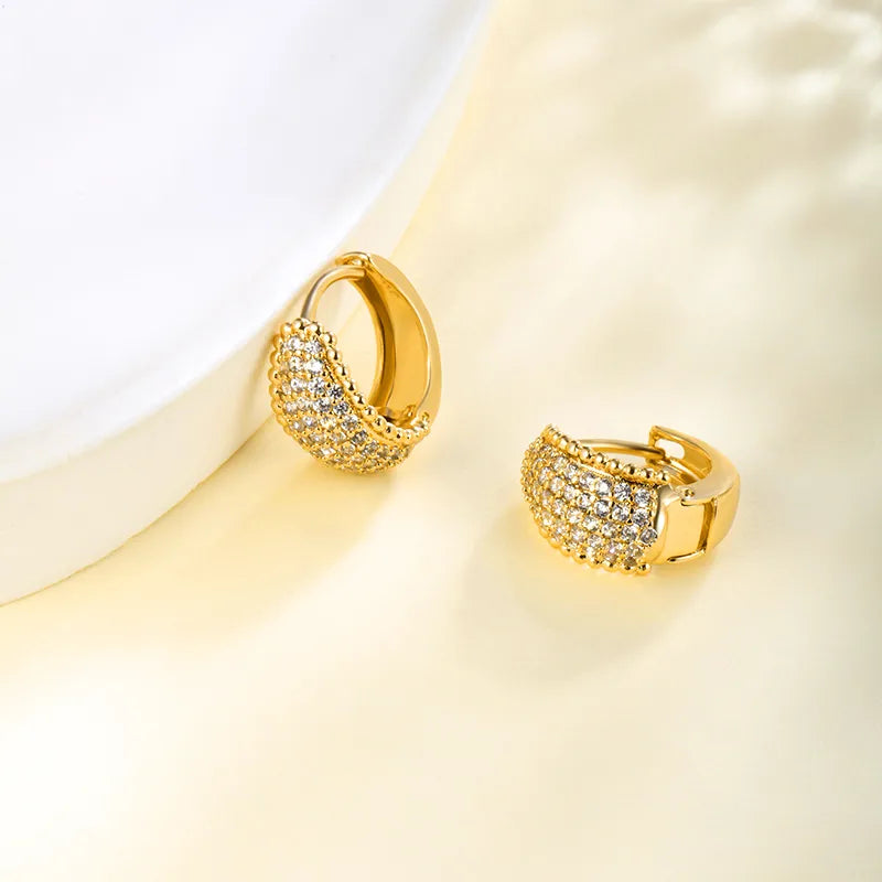 Opulent Curve Hoops - Gold