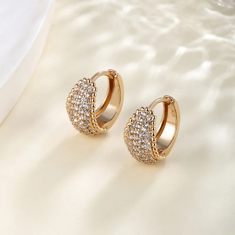 Opulent Curve Hoops - Champagne