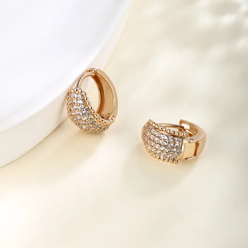 Opulent Curve Hoops - Champagne