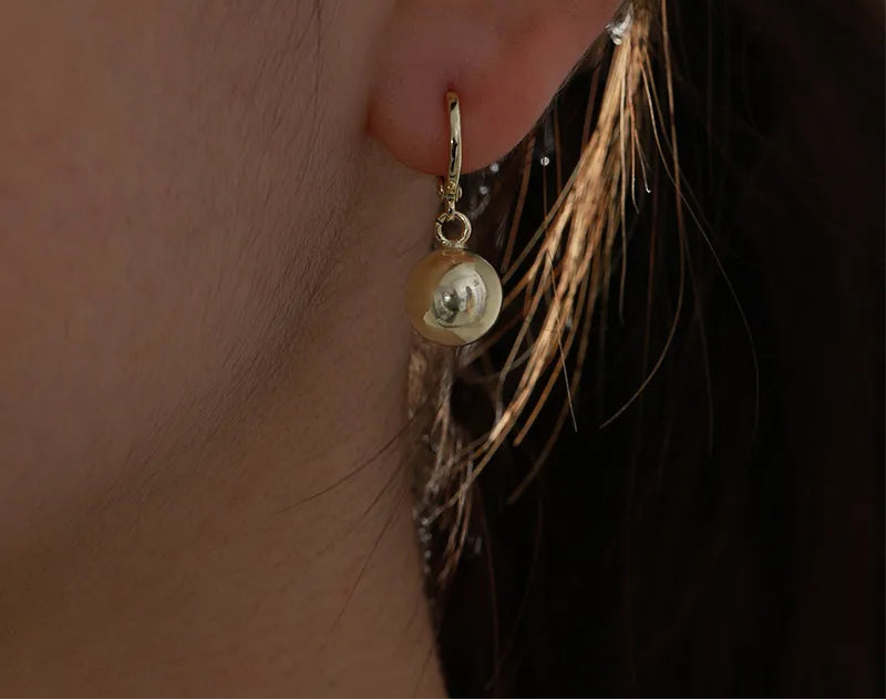 Simple Style Gold Plated Drop Earring