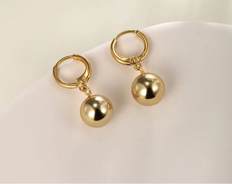 Simple Style Gold Plated Drop Earring