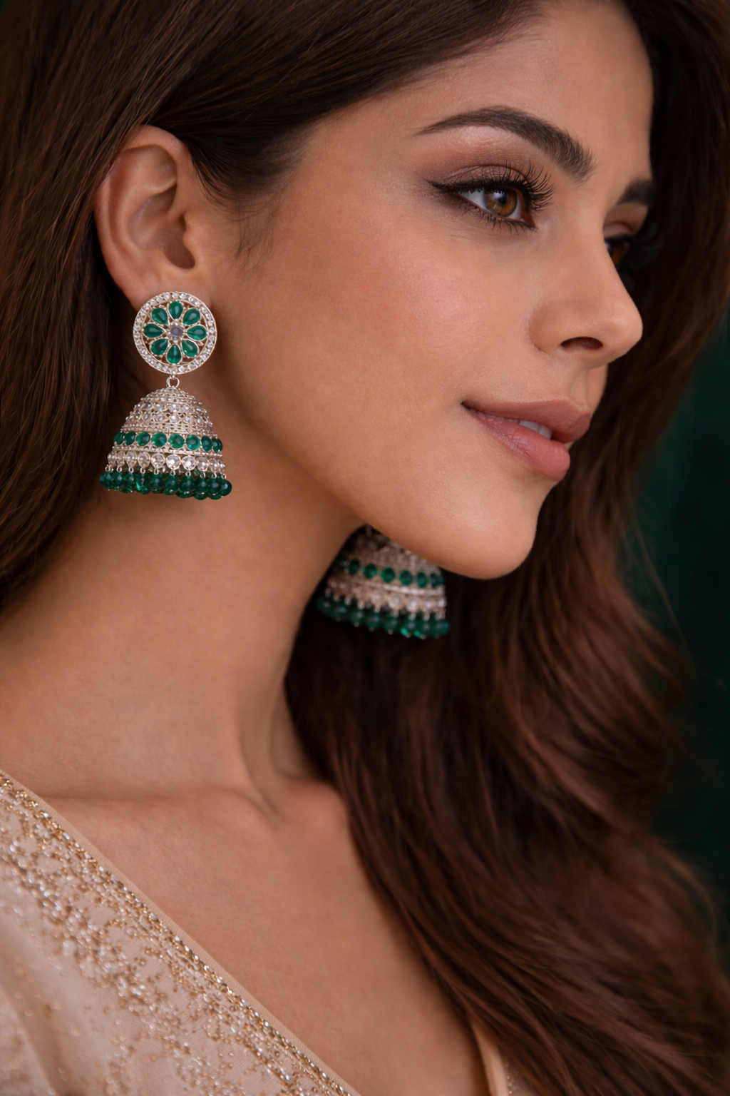 Green Grace Jhumka