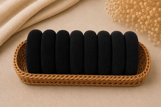 Black color - Rubber Band set of 8