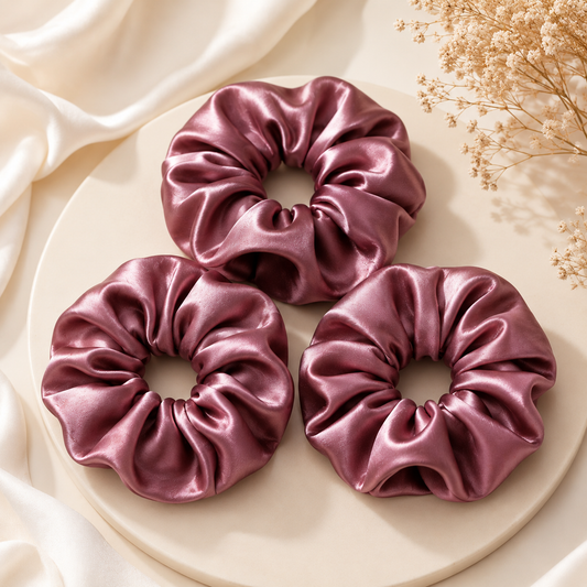 Orchid Blush Satin Scrunchie (one piece)