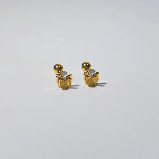 Butterfly Gold-Plated Stud