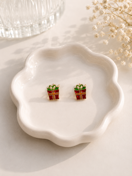 Red and Green Gift Studs