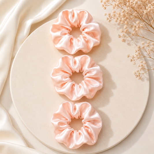 Pink Cloud Satin Scrunchie (one piece)