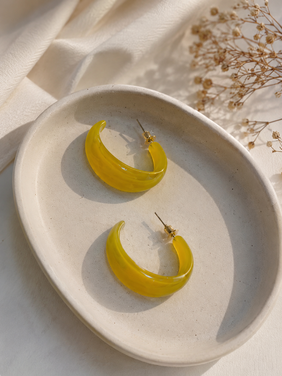 Olive Green Hoop Earrings