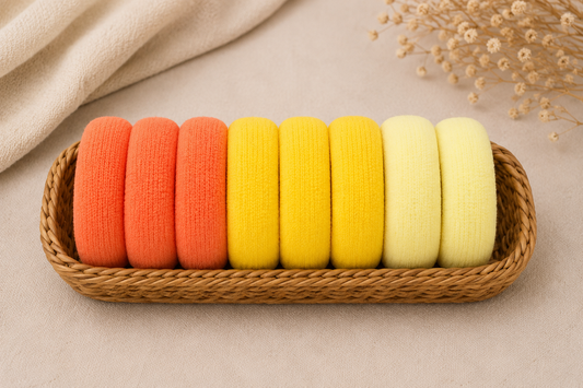 Yellow color - Rubber Band set of 8