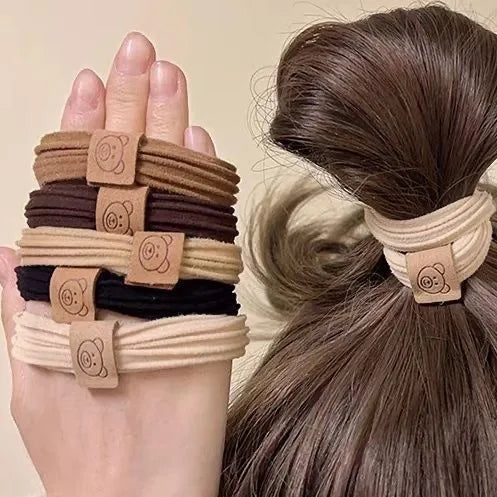 Brown- Handmade High Grade Hair Tie (One Piece)