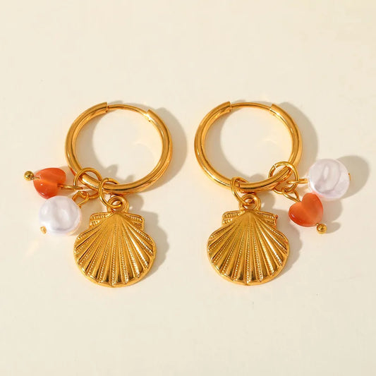 Gold Plated Beach Earrings