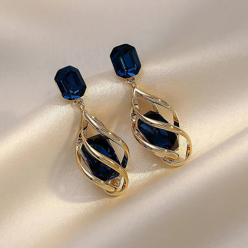 Artificial Gemstones Drop Earring