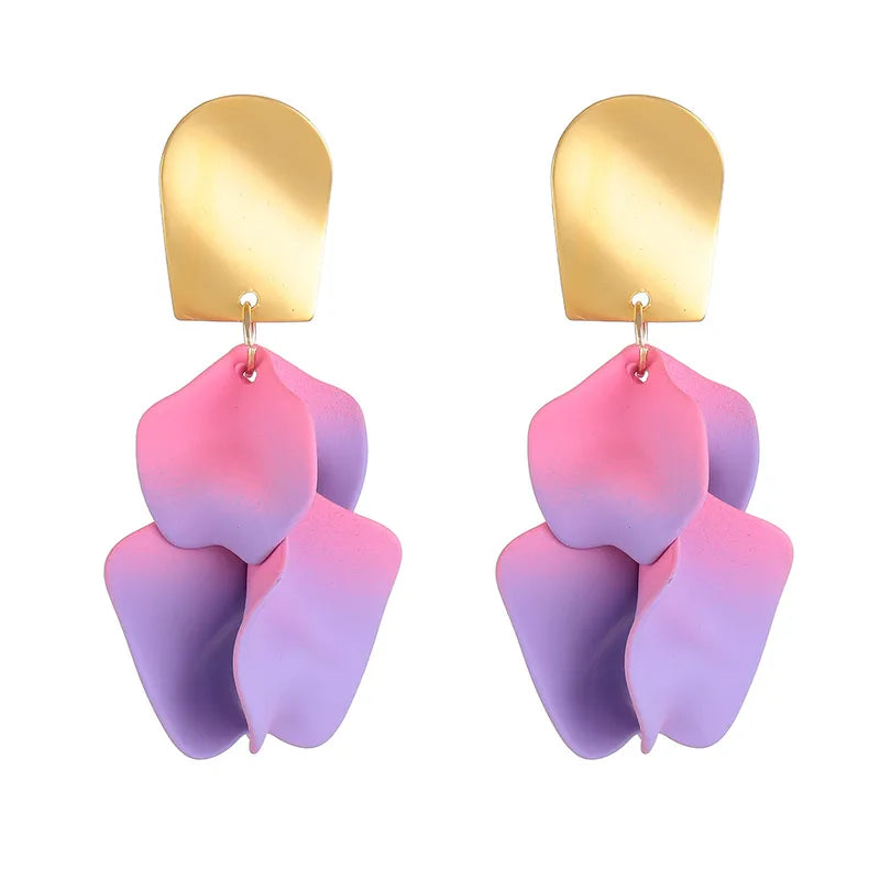 Petal Earrings - Purple Pink