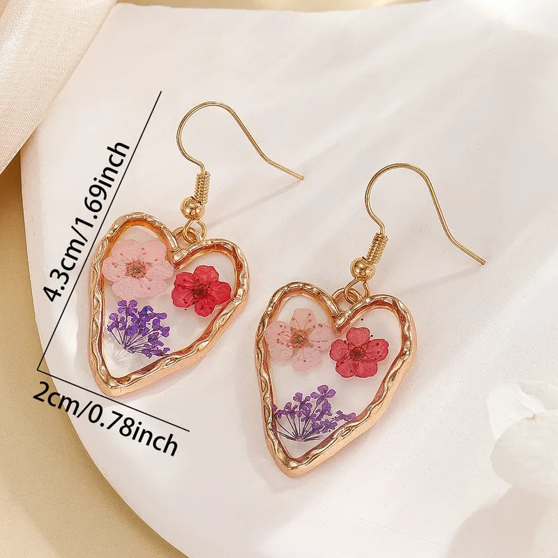 Bloom Heart Resin Earring