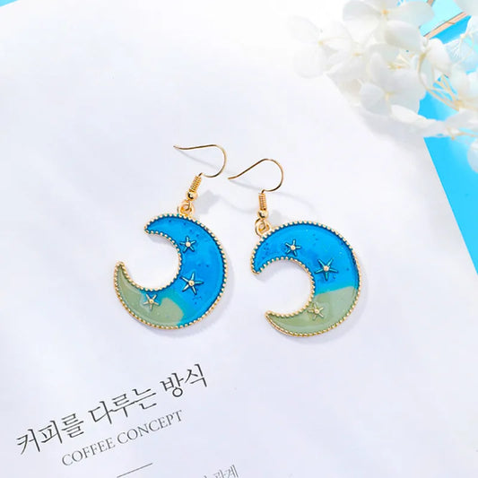 Gradient Moon Earring