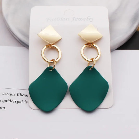 Retro Square Drop Earrings