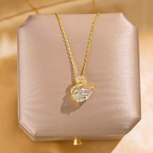 Little Swan - Gold Plated Pendant