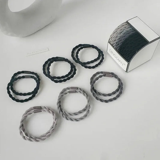 Korean Wave Style Hair Tie (12 Pieces)