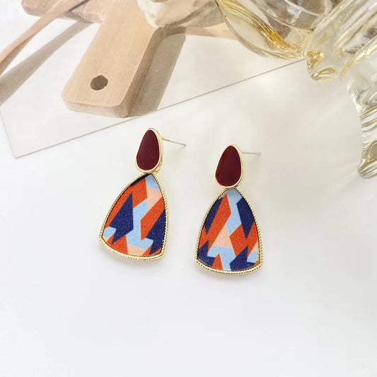 Retro Multicolor Drop Earrings