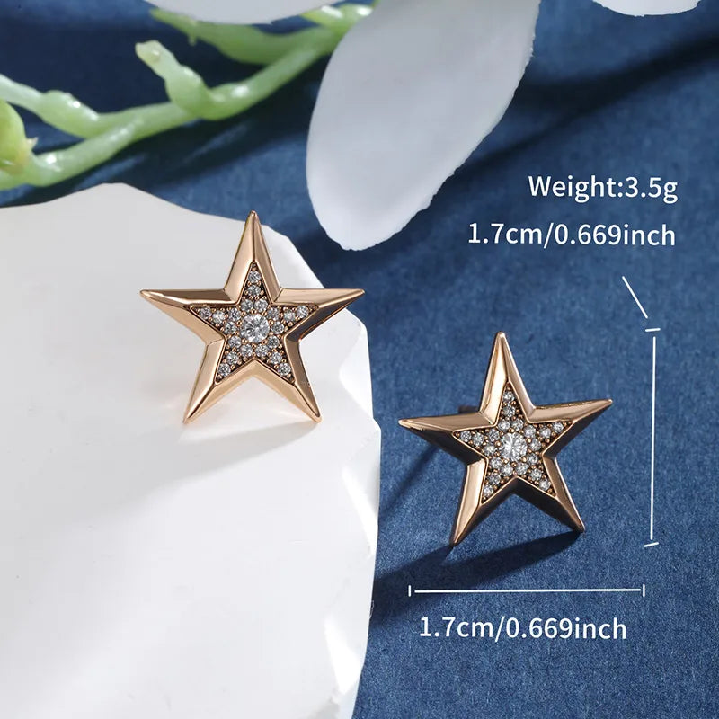 Celeste Star Studs - Gold Plated