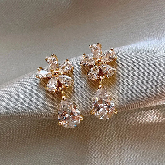 Golden Water Drop Ear
