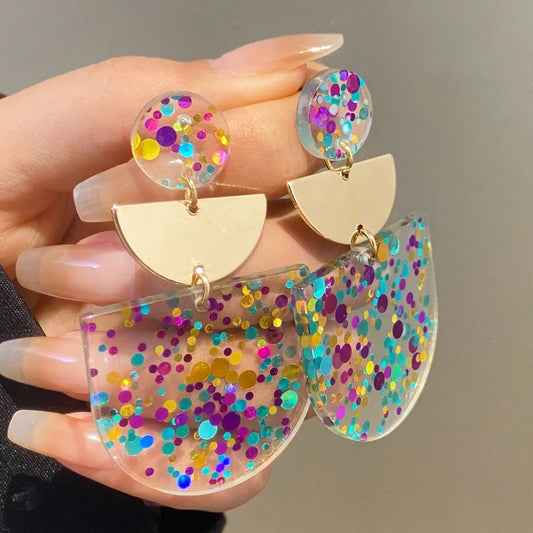 Sequins Drop Earrings