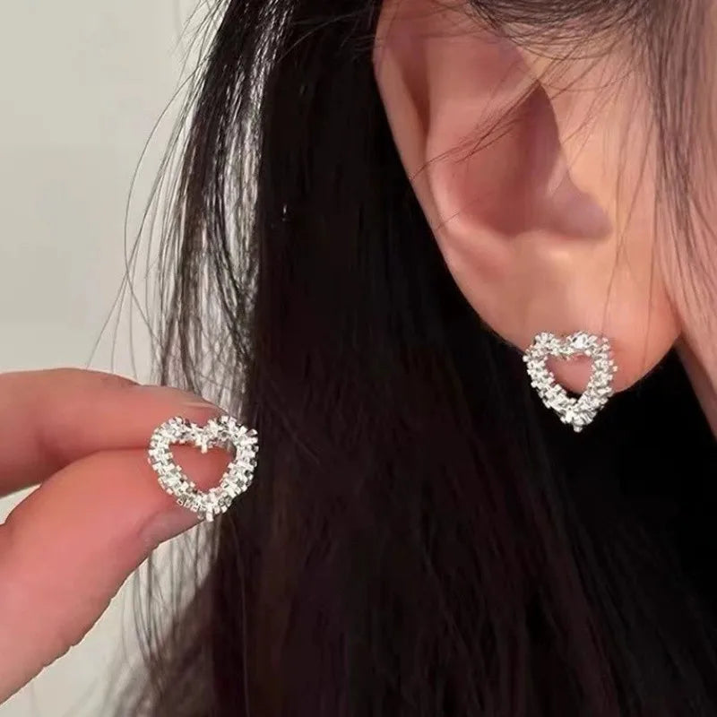 Eternal Spark Heart Studs
