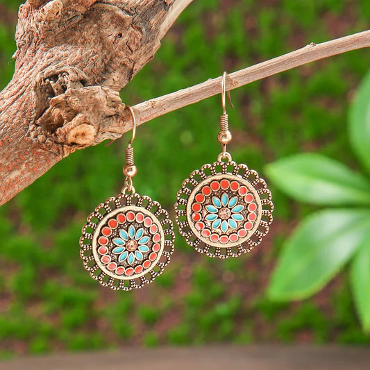 Bohemian Flower Drop Earrings