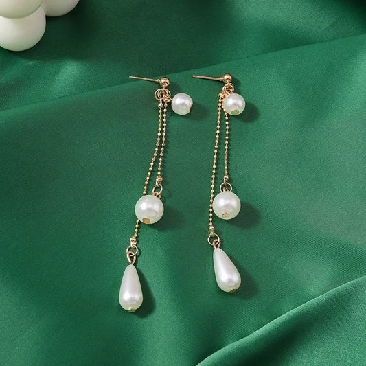 Pearl Drop Earrings - Oval Pearl