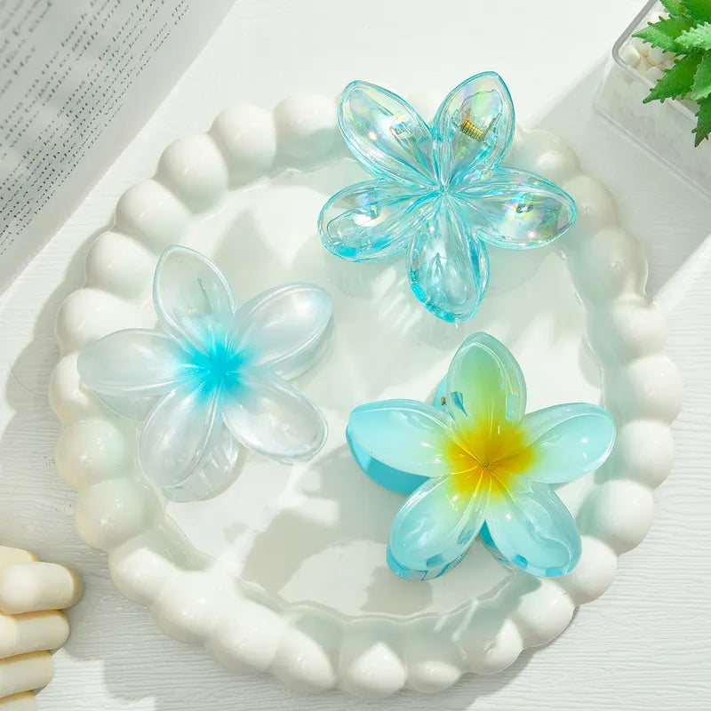 Colorful plumeria three combinations clip