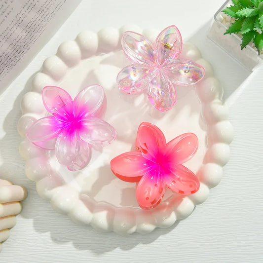 Colorful plumeria three combinations clip
