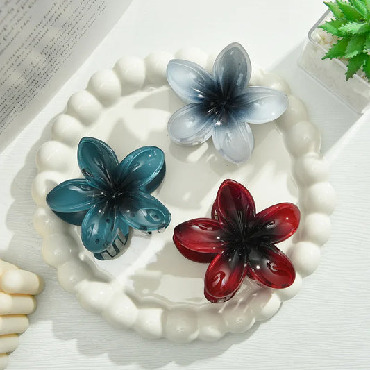 Colorful plumeria three combinations clip