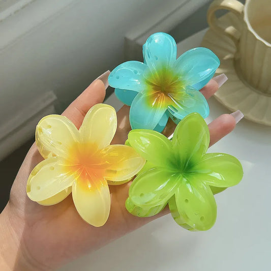 Colorful plumeria three combinations clip
